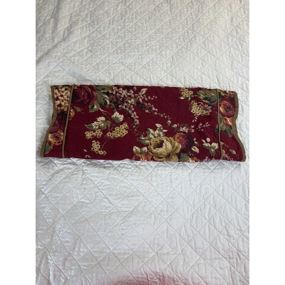 Pillow Sham Floral Home Trends Burgundy Floral Cottage Roses Standard Pillow‎